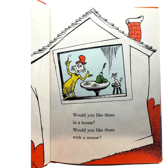 Vintage 1988 Green Eggs and Ham Book by Dr. Seuss, Hardcover - Picture 4 of 5